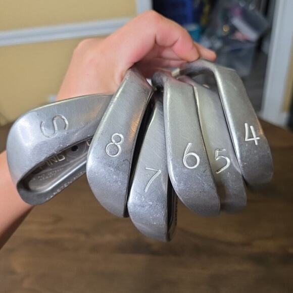 PING EYE 2 + IRONS SET BLACK DOT 4-S, PING KARSTEN ZZ-LITE STEEL RH - Picture 2 of 16